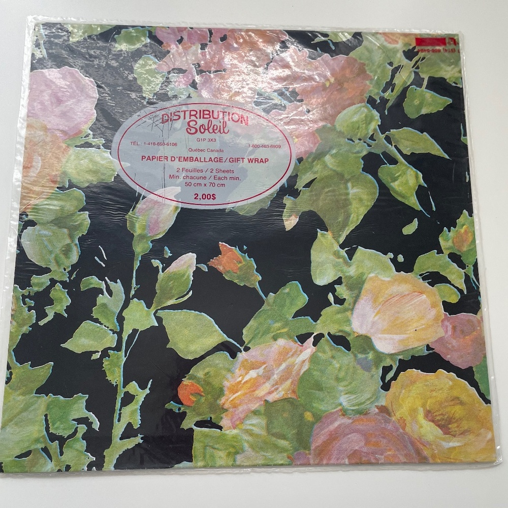 π 2/12$ Vintage Paper Wrap - Papier d'emballage - Gift Wrapping - Black